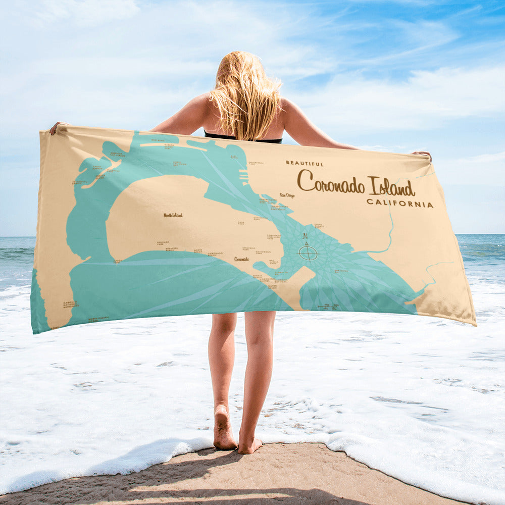 Coronado Island California Beach Towel