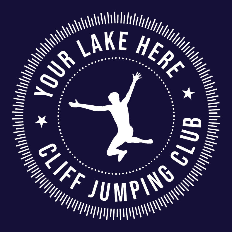 Personalized Cliff Jumping Beach Towel (Your Lake Here!)