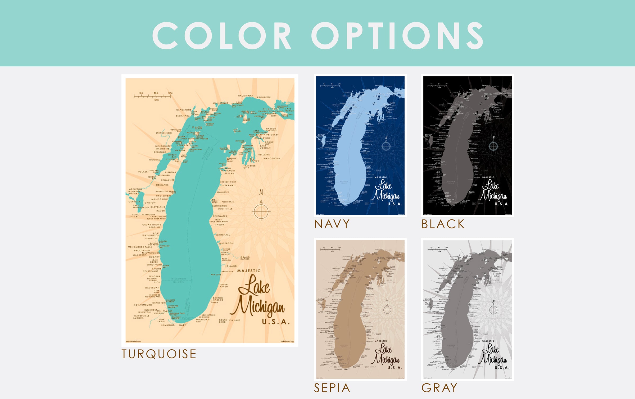 Custom Order Your Lake As a Print Map Art
