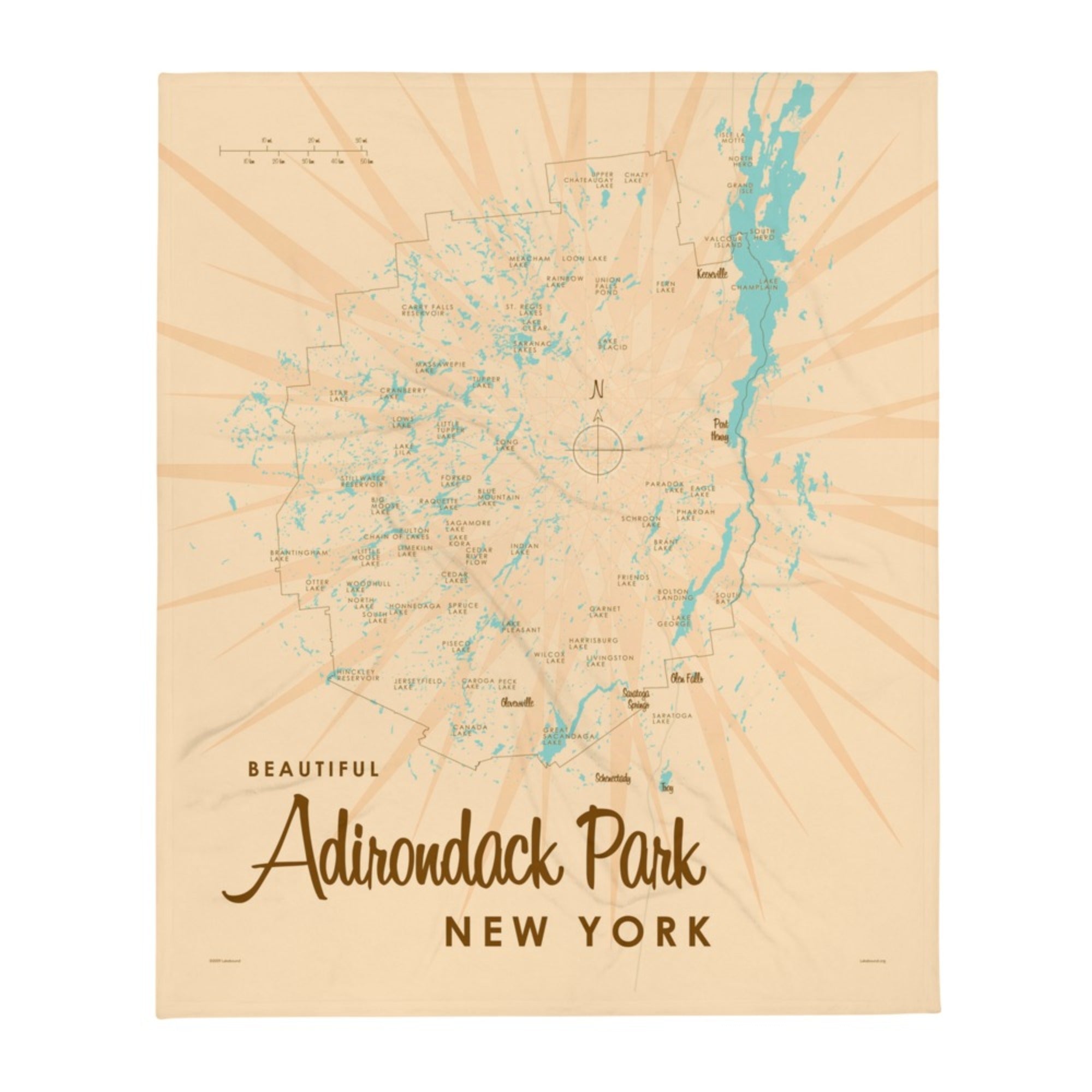 Adirondack Park New York Throw Blanket