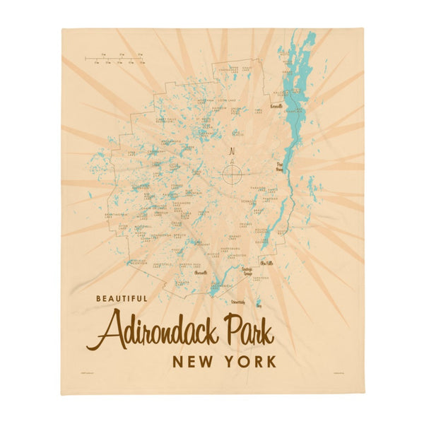 Adirondack Park New York Throw Blanket