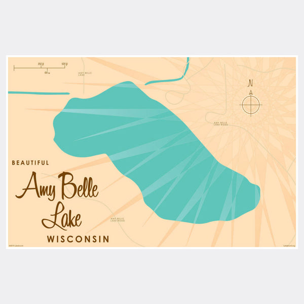 Amy Belle Lake Wisconsin, Paper Print