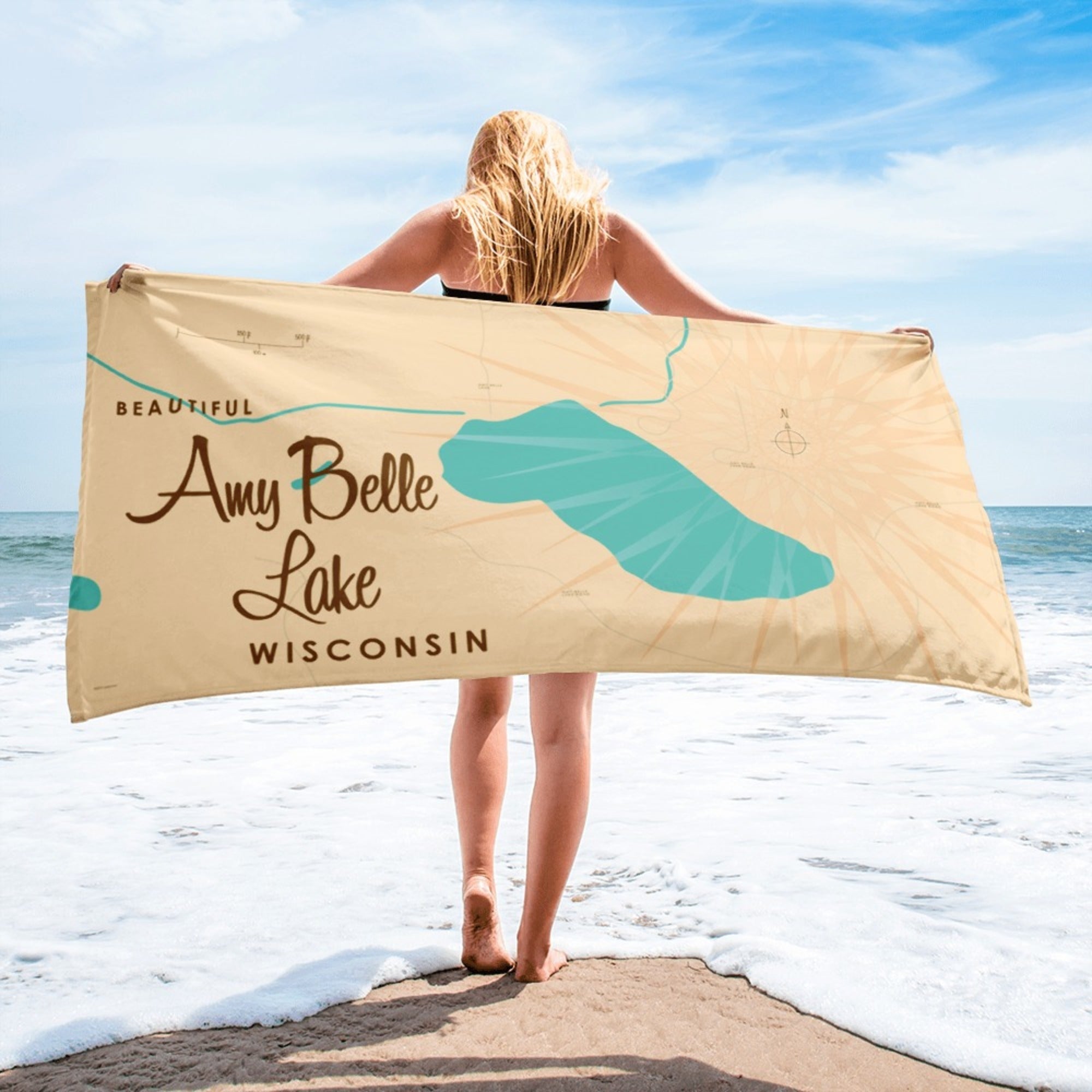 Amy Belle Lake Wisconsin Beach Towel