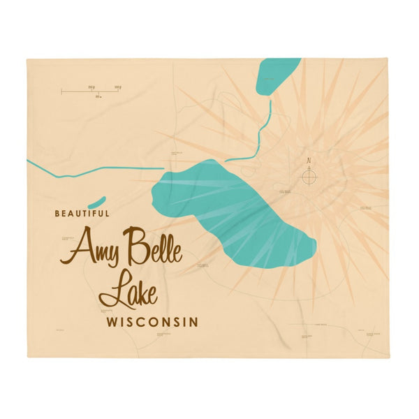 Amy Belle Lake Wisconsin Throw Blanket