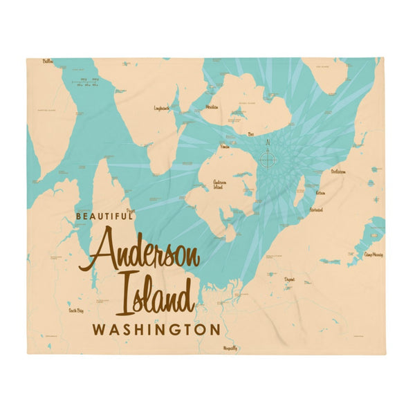 Anderson Island Washington Throw Blanket