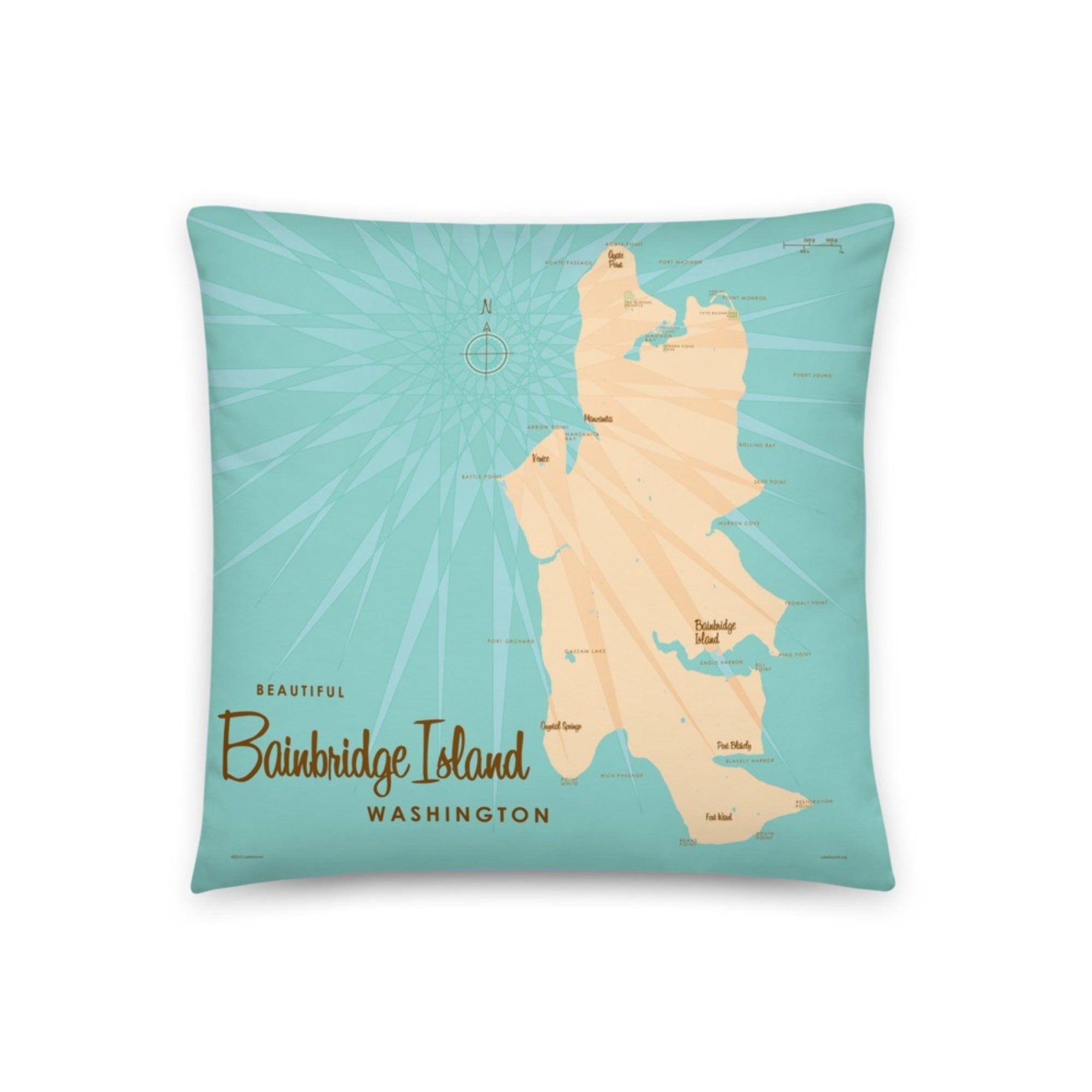 Bainbridge Island Washington Pillow