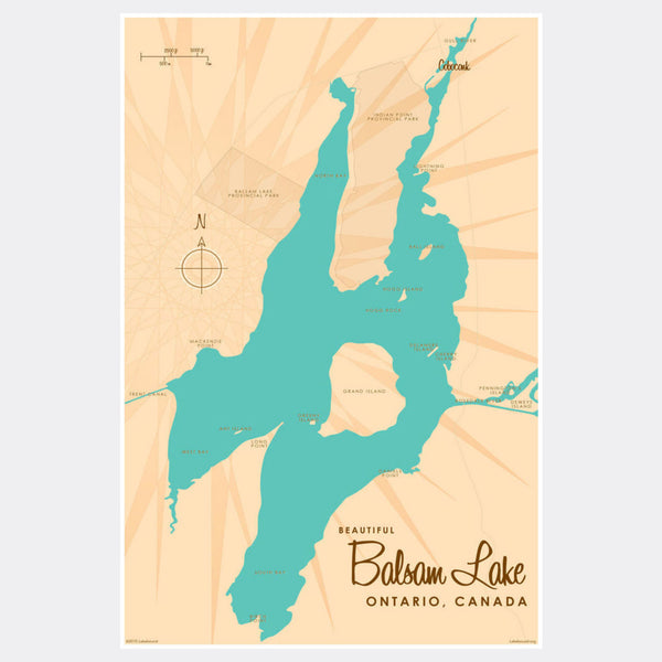 Balsam Lake Ontario, Paper Print