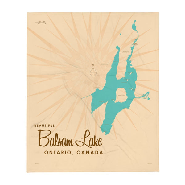 Balsam Lake Ontario Throw Blanket