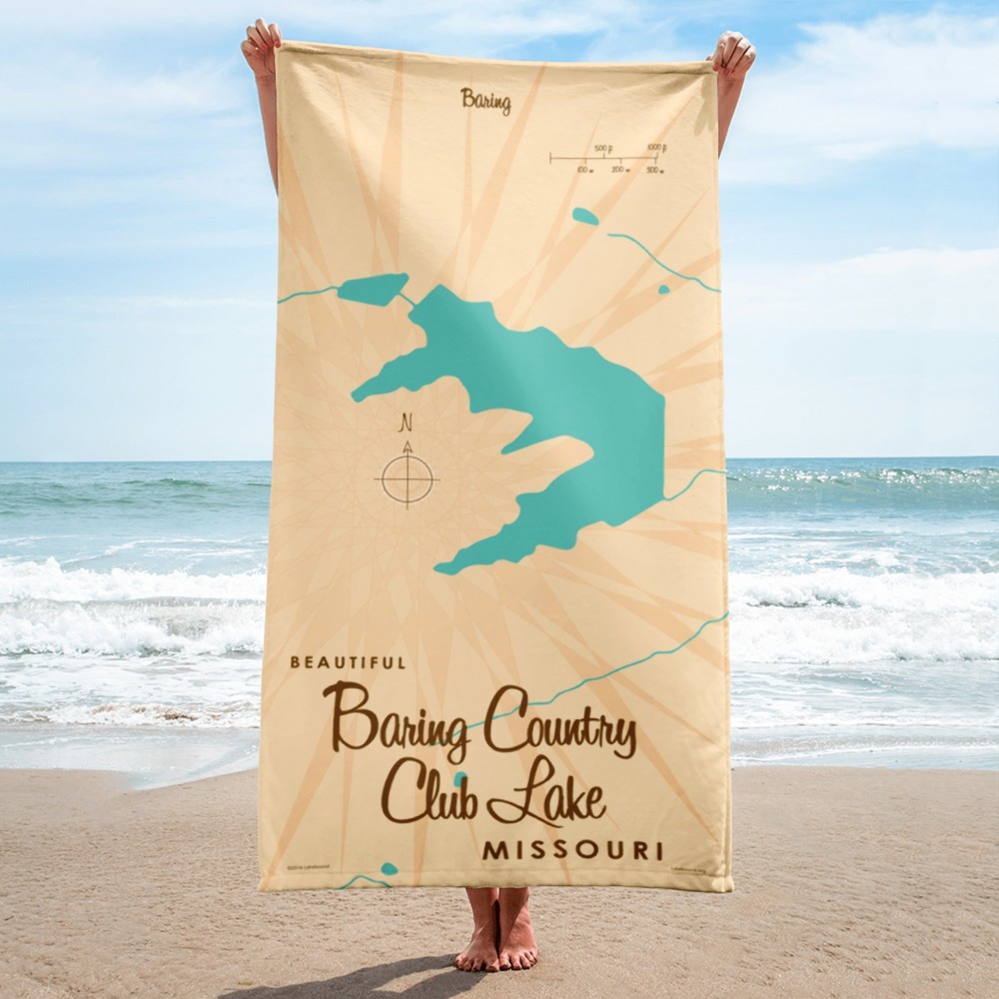 Baring Country Club Lake Missouri Beach Towel