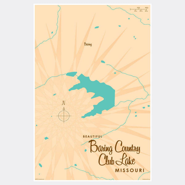 Baring Country Club Lake Missouri, Paper Print
