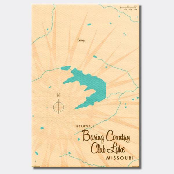Baring Country Club Lake Missouri, Canvas Print