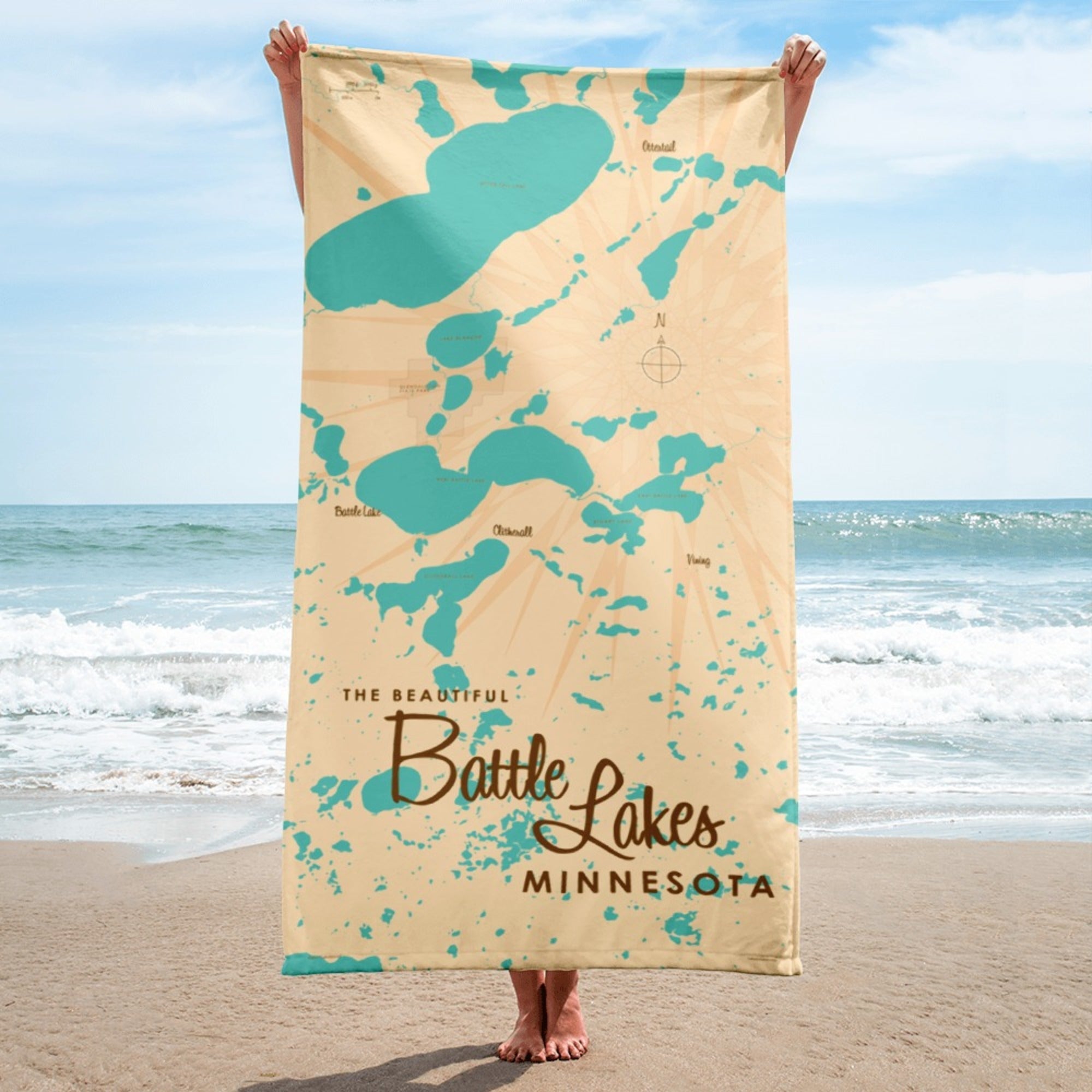 Battle Lake Minnesota Beach Towel