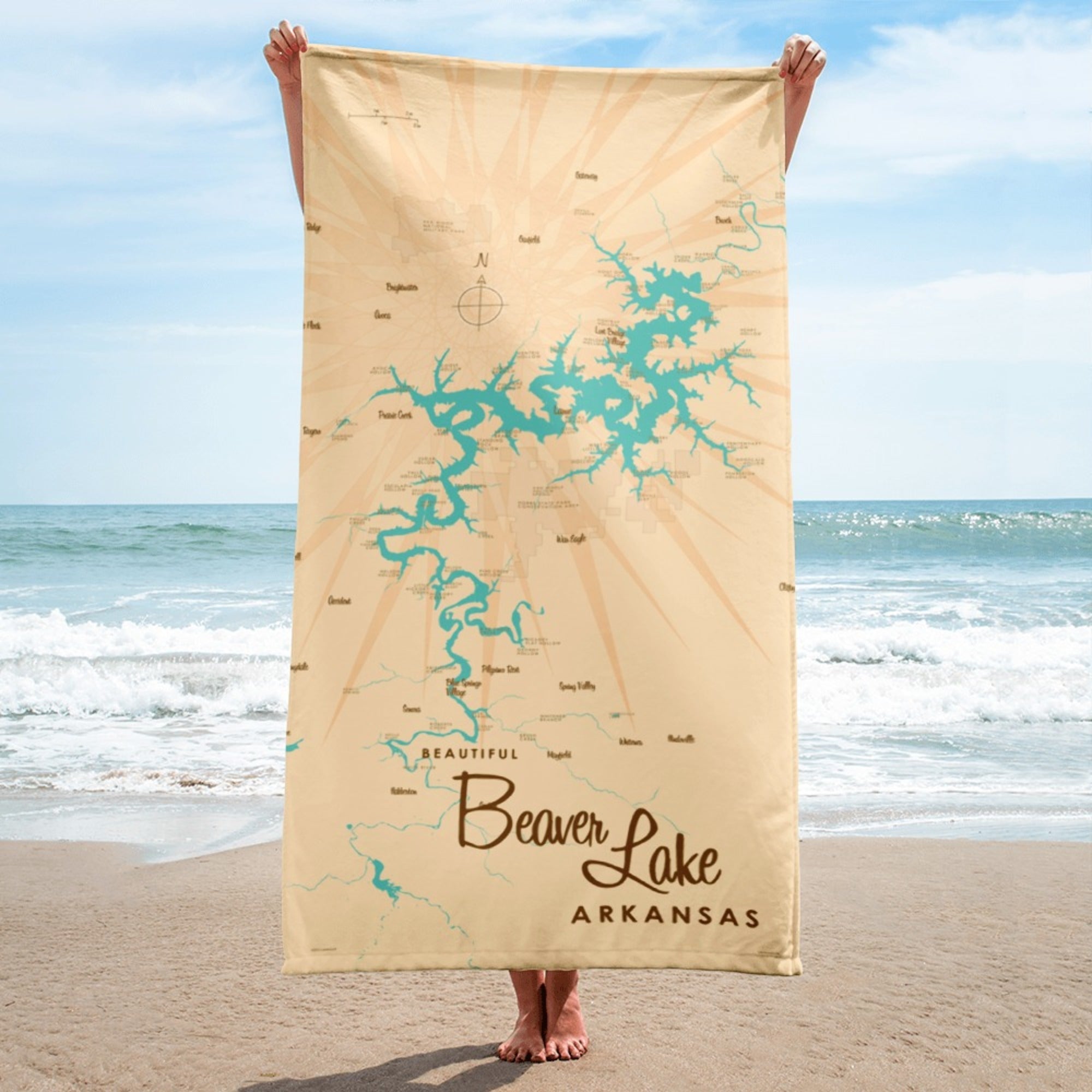 Beaver Lake Arkansas Beach Towel