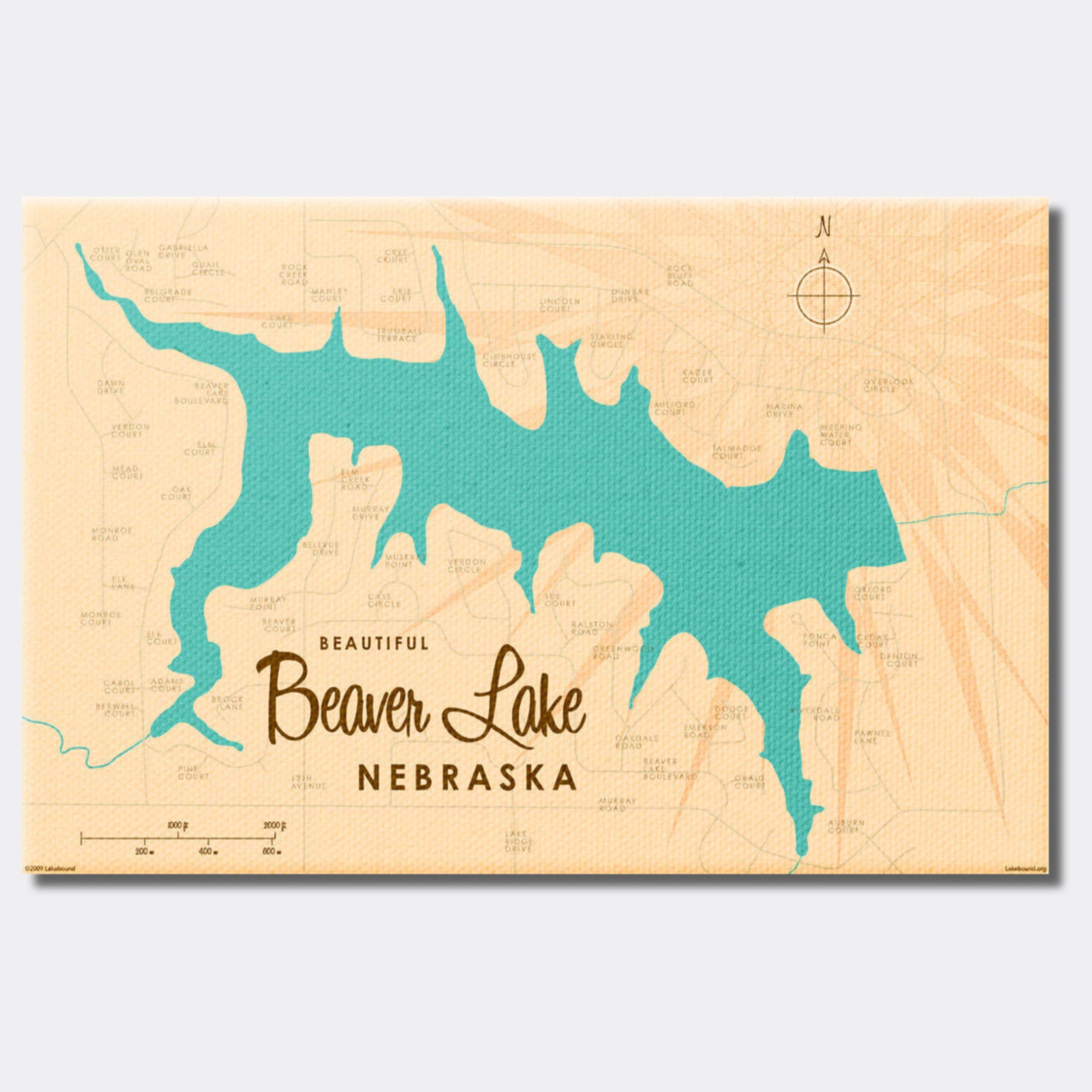 Beaver Lake Nebraska, Canvas Print