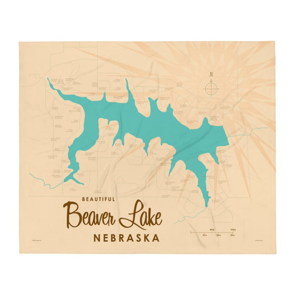 Beaver Lake Nebraska Throw Blanket
