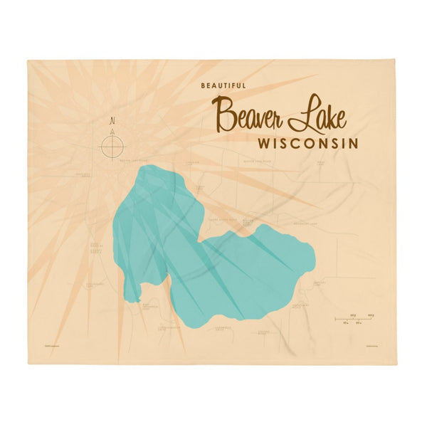 Beaver Lake Wisconsin Throw Blanket