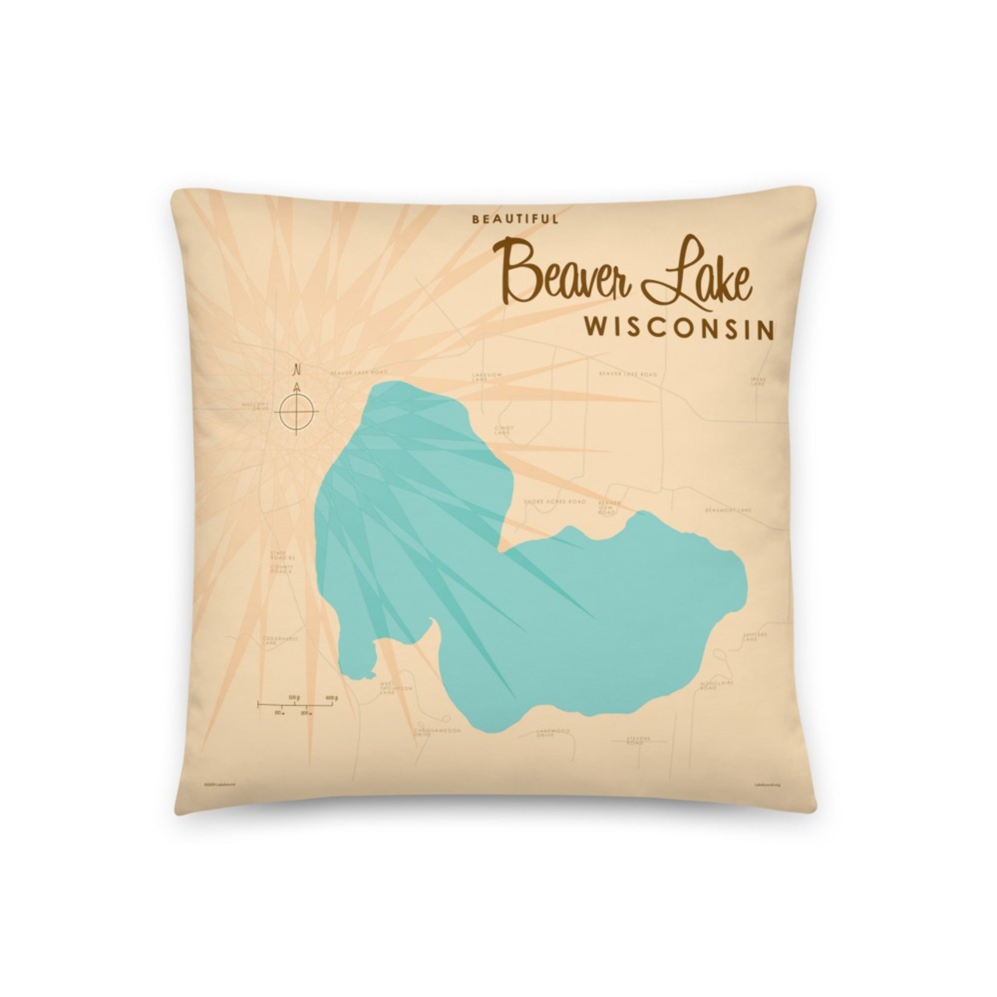 Beaver Lake Wisconsin Pillow