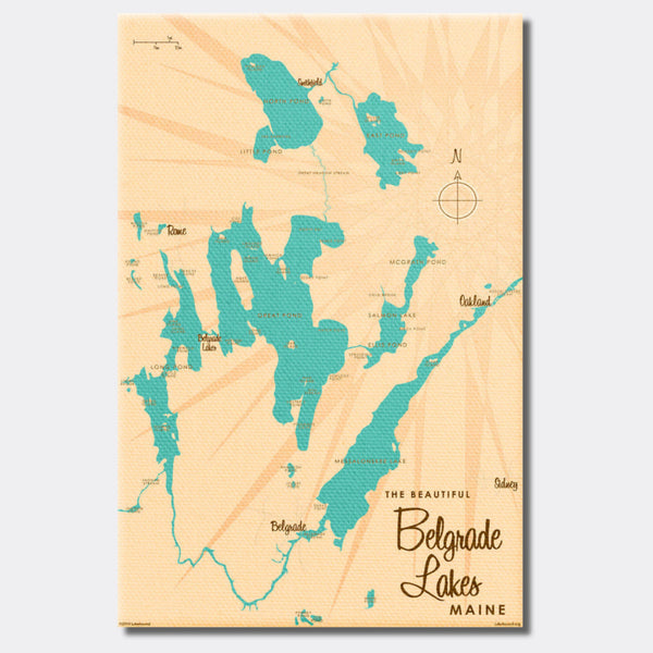 Belgrade Lakes Maine, Canvas Print