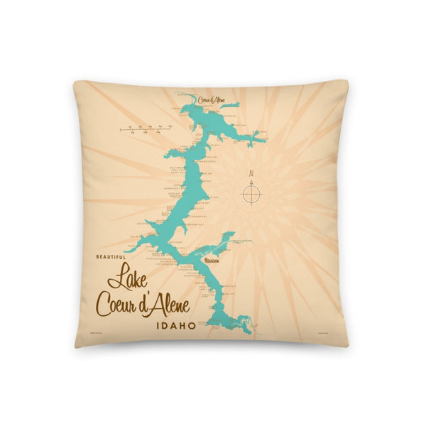 Lake Coeur d'Alene Idaho Pillow