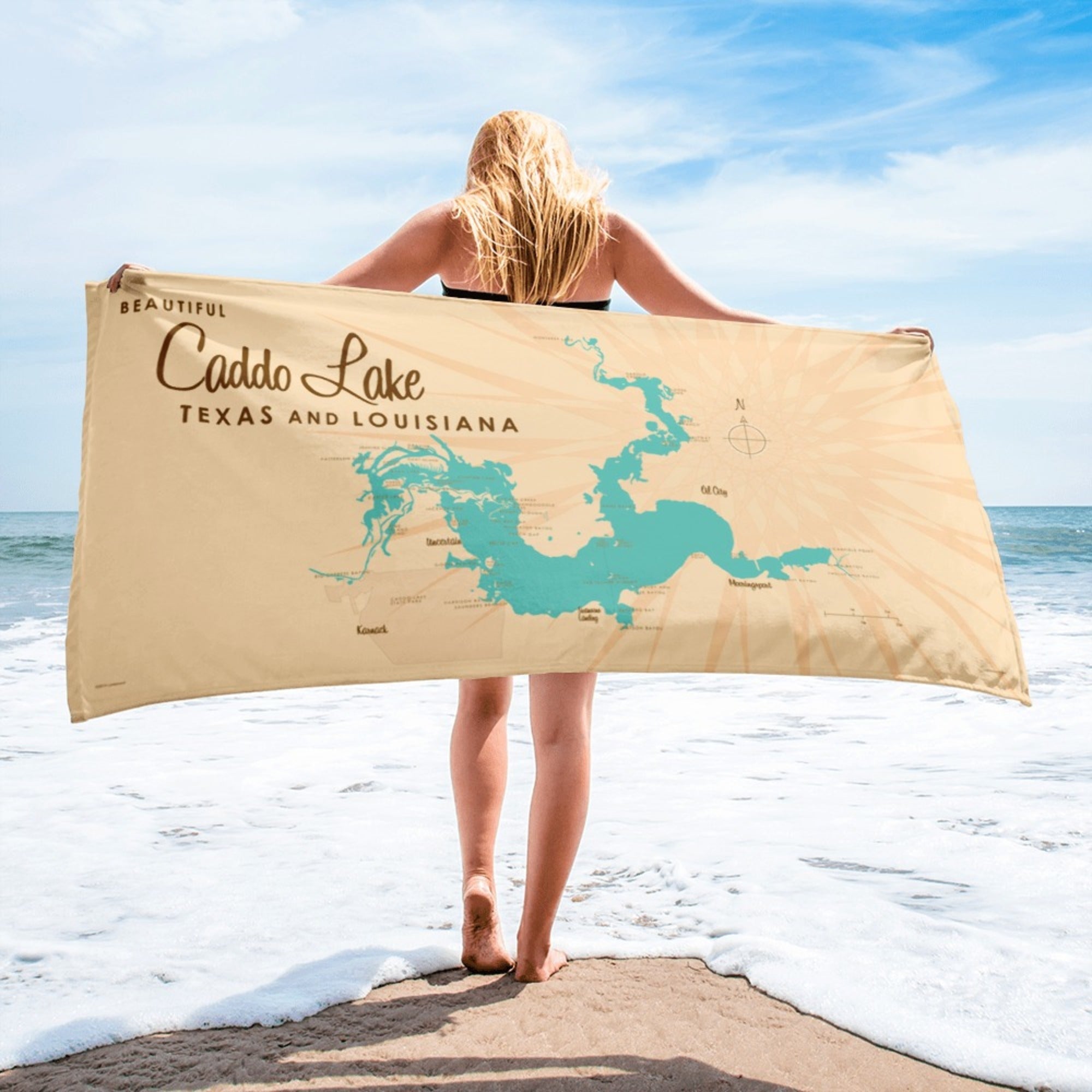 Caddo Lake Texas Louisiana Beach Towel