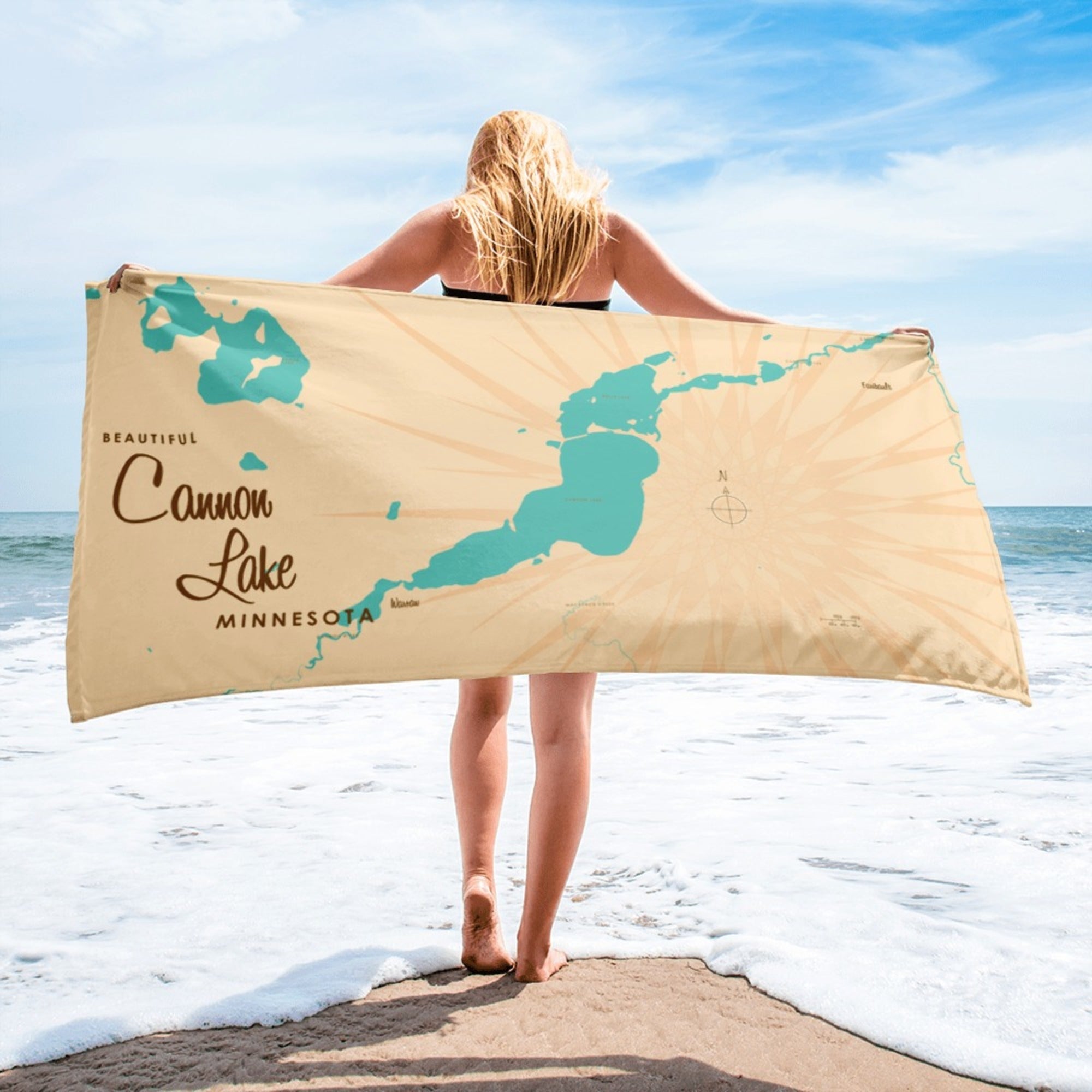 Cannon Lake Minnesota Beach Towel