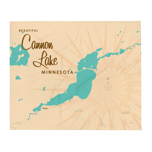 Cannon Lake Minnesota Throw Blanket