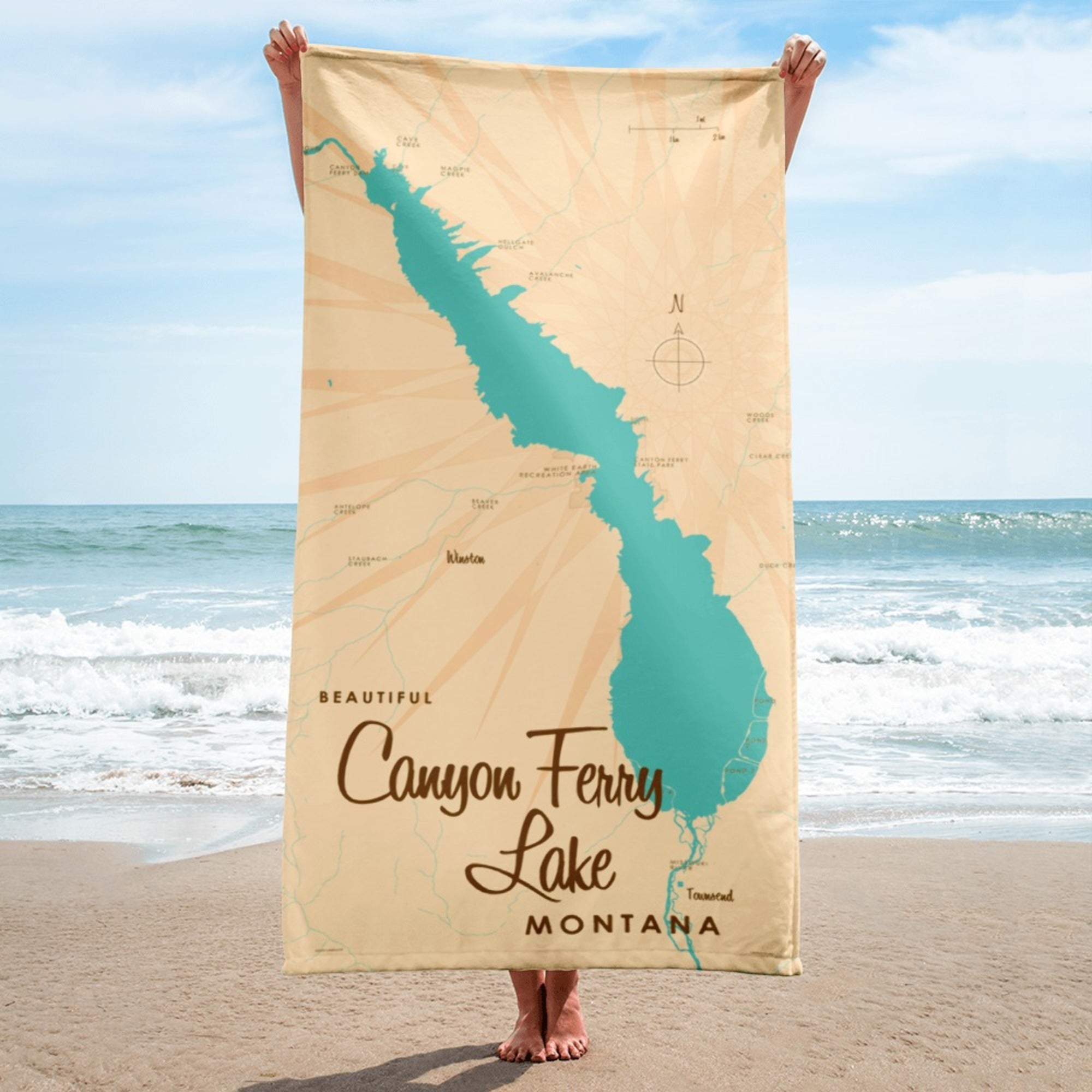 Canyon Ferry Lake Montana Beach Towel