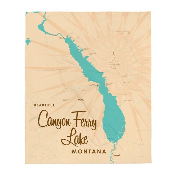 Canyon Ferry Lake Montana Throw Blanket