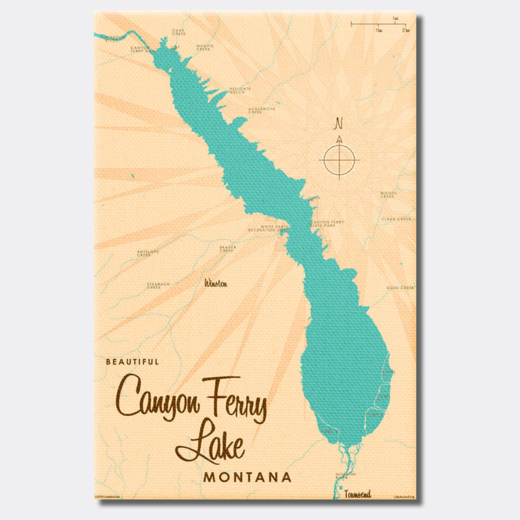 Canyon Ferry Lake Montana, Canvas Print