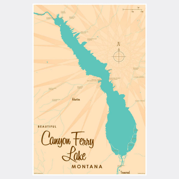 Canyon Ferry Lake Montana, Paper Print