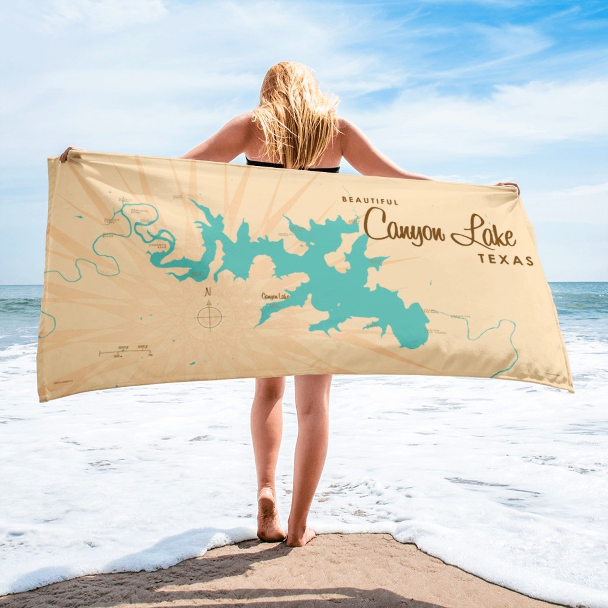 Canyon Lake Texas Beach Towel