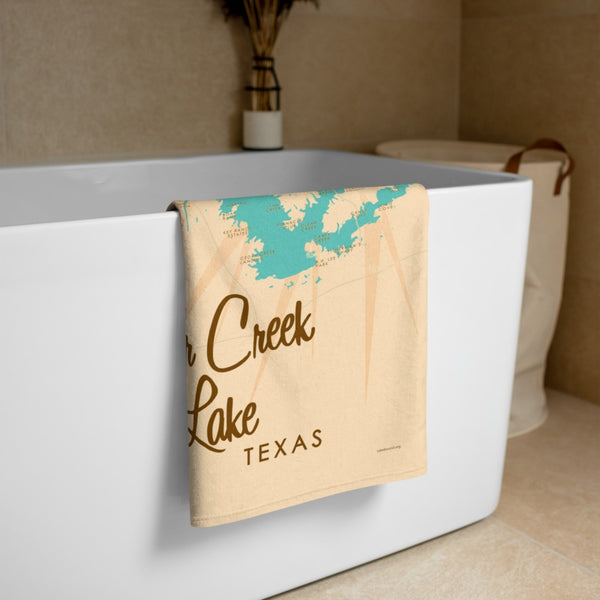 Cedar Creek Lake Texas Beach Towel