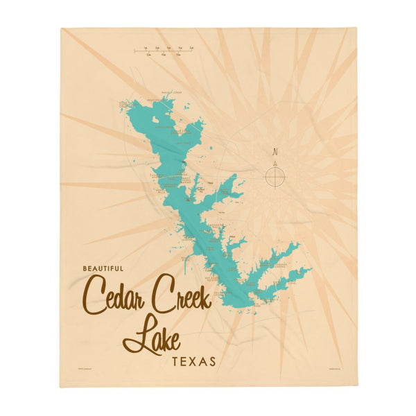 Cedar Creek Lake Texas Throw Blanket