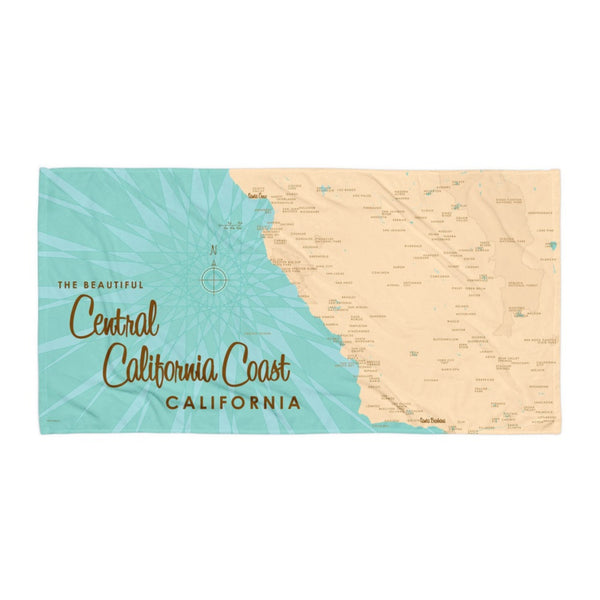 Central California Coast Beach Towel