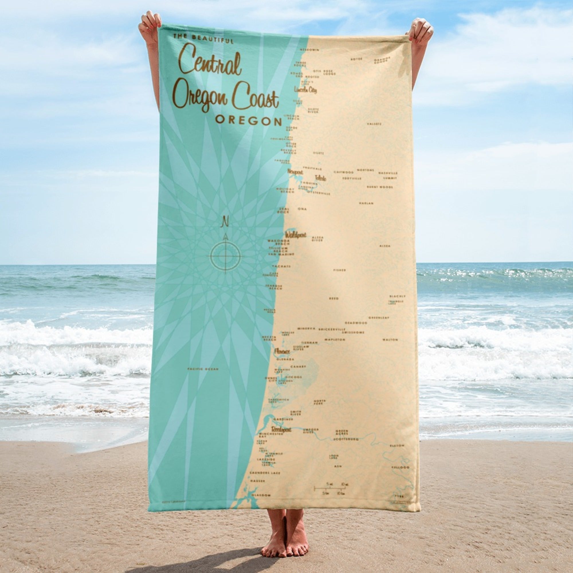 Central Oregon Coast Beach Towel