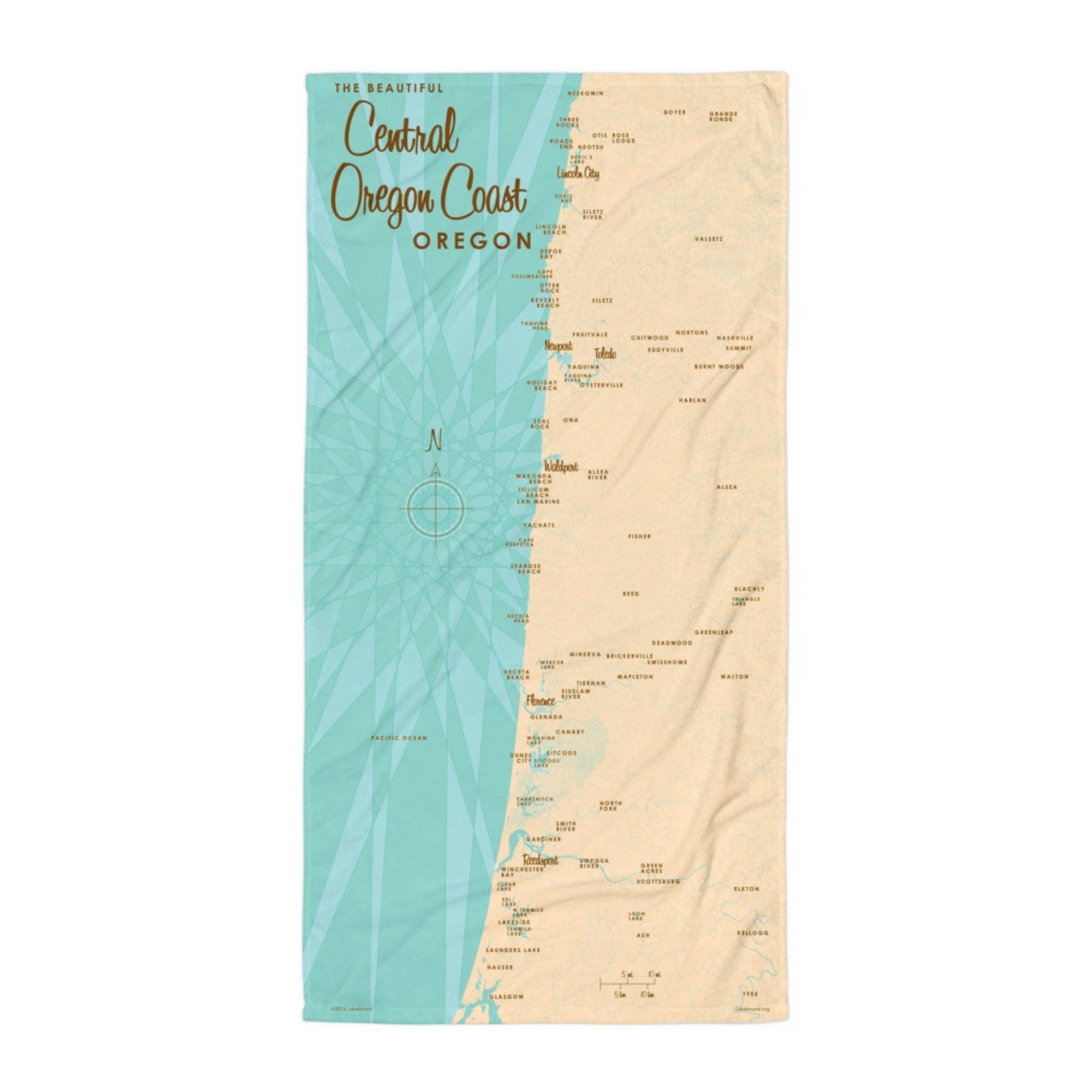 Central Oregon Coast Beach Towel