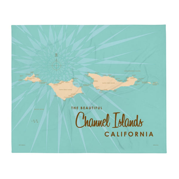 Channel Islands California Throw Blanket