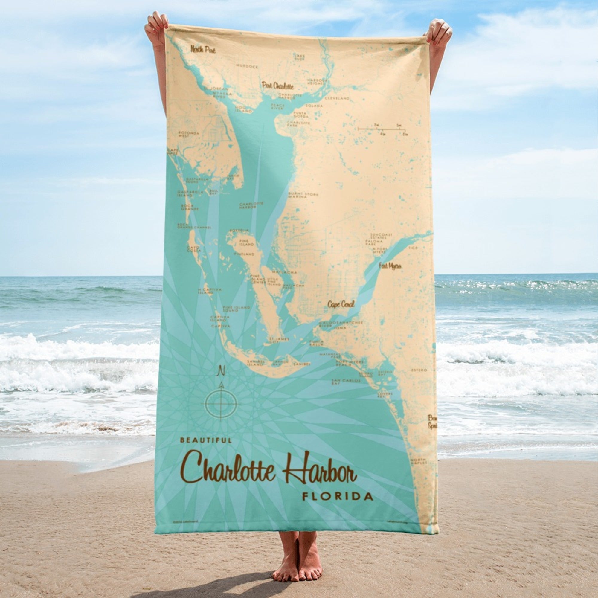 Charlotte Harbor Florida Beach Towel