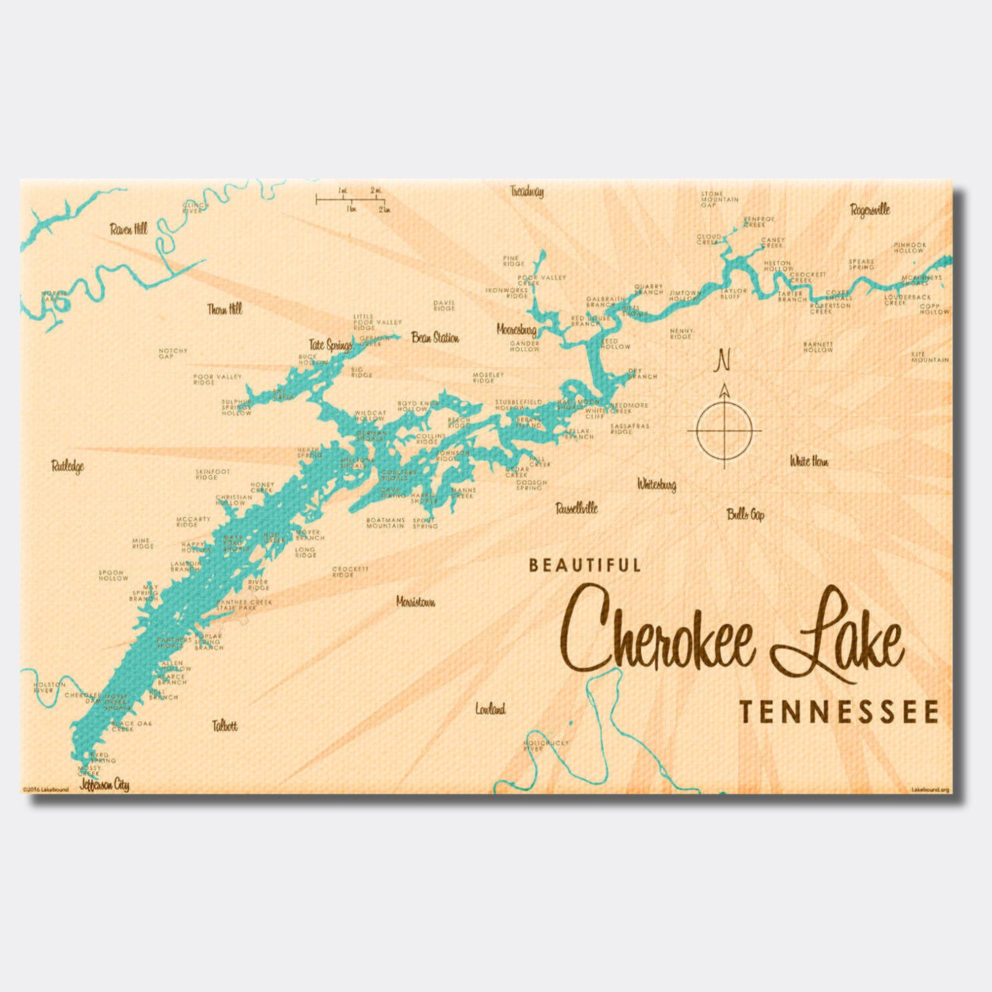 Cherokee Lake Tennessee, Canvas Print
