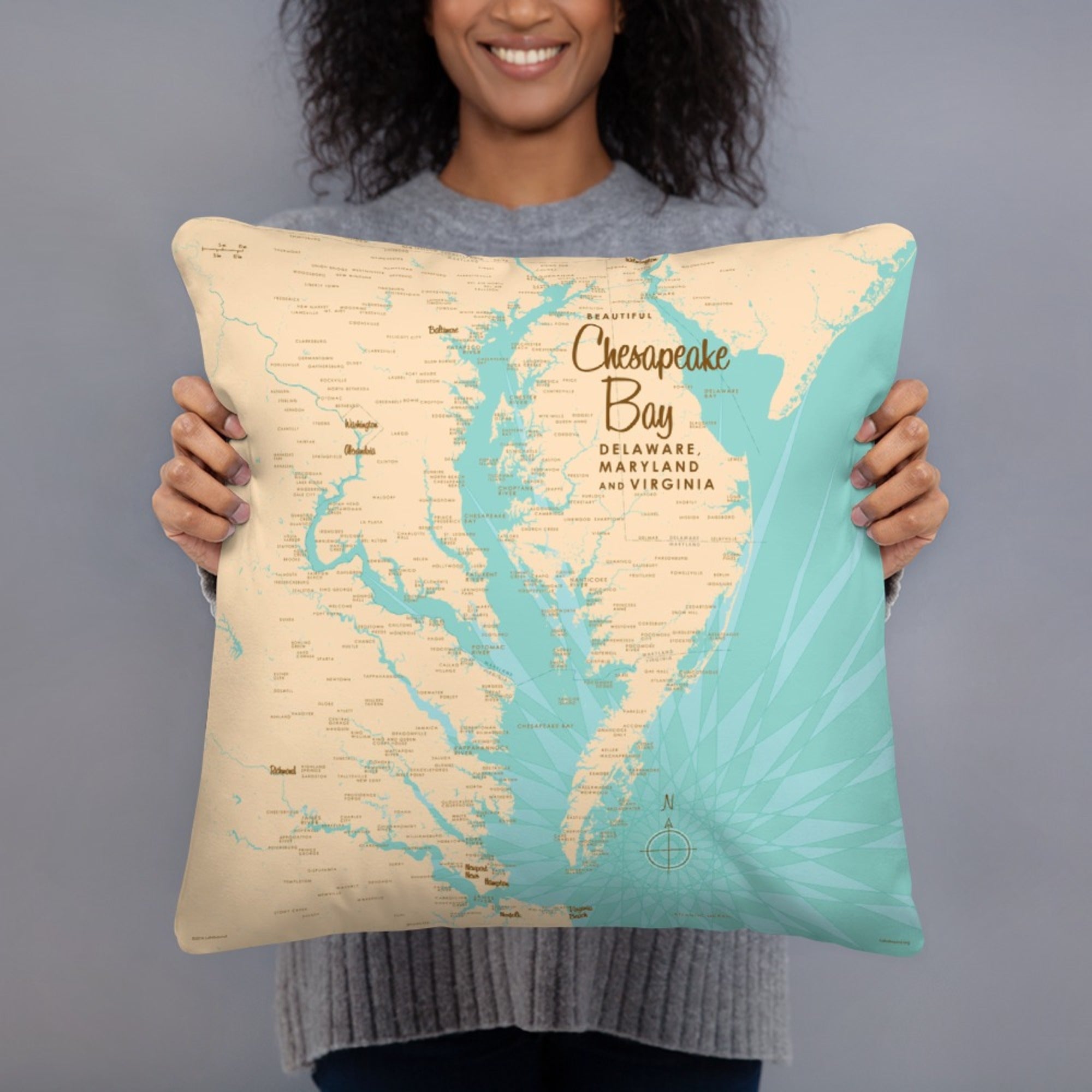 Chesapeake Bay Maryland Virginia Pillow