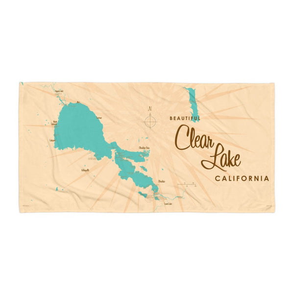 Clear Lake California Beach Towel