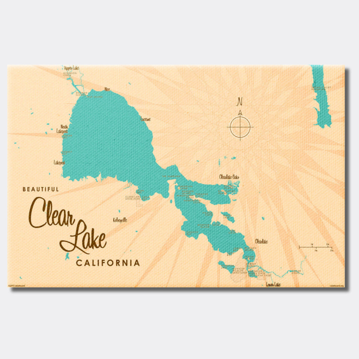 Clear Lake California, Canvas Print – Lakebound®