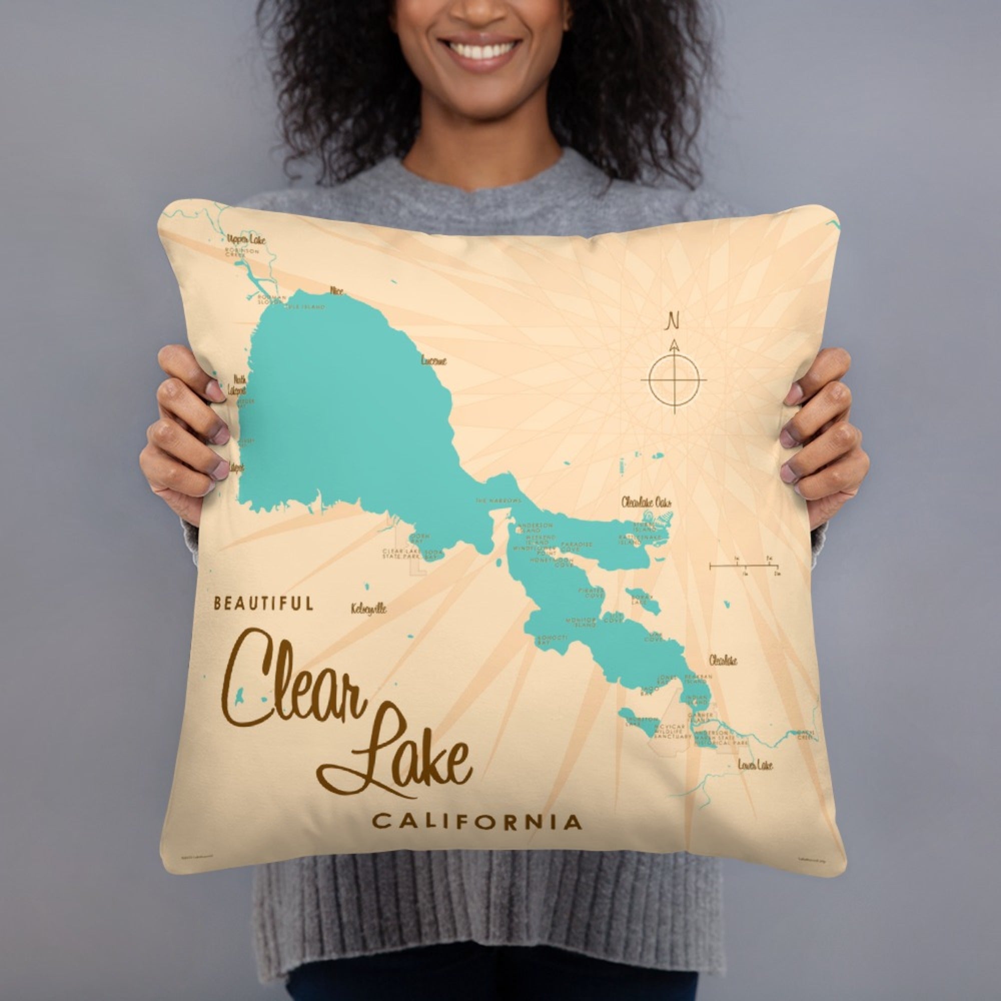 Clear Lake California Pillow