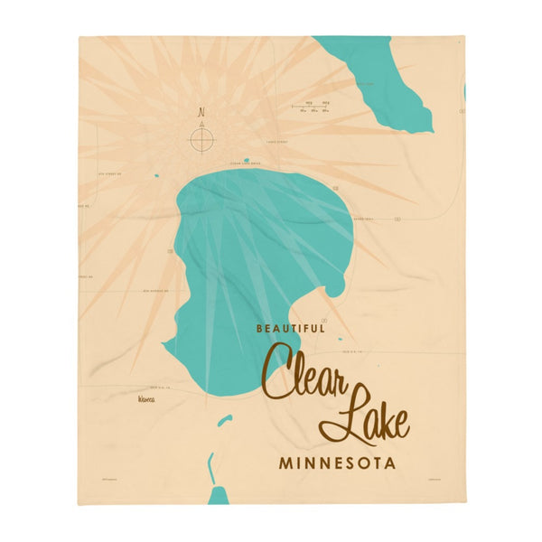 Clear Lake Minnesota Throw Blanket