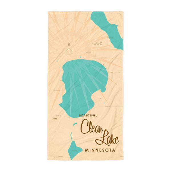 Clear Lake Minnesota Beach Towel
