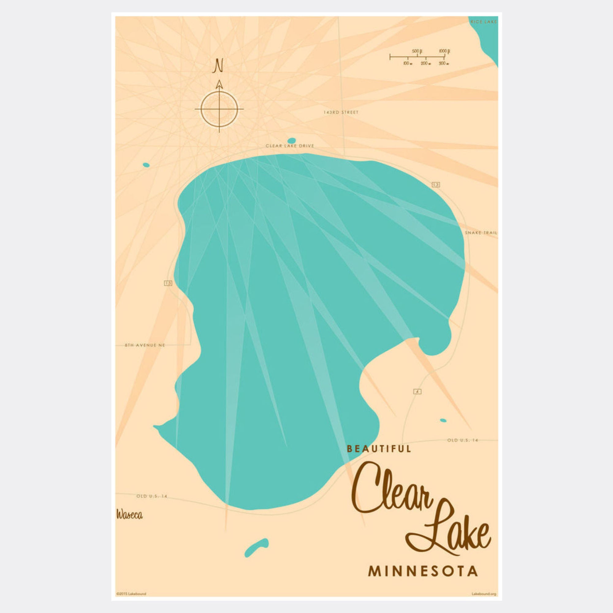 Clear Lake Minnesota, Paper Print