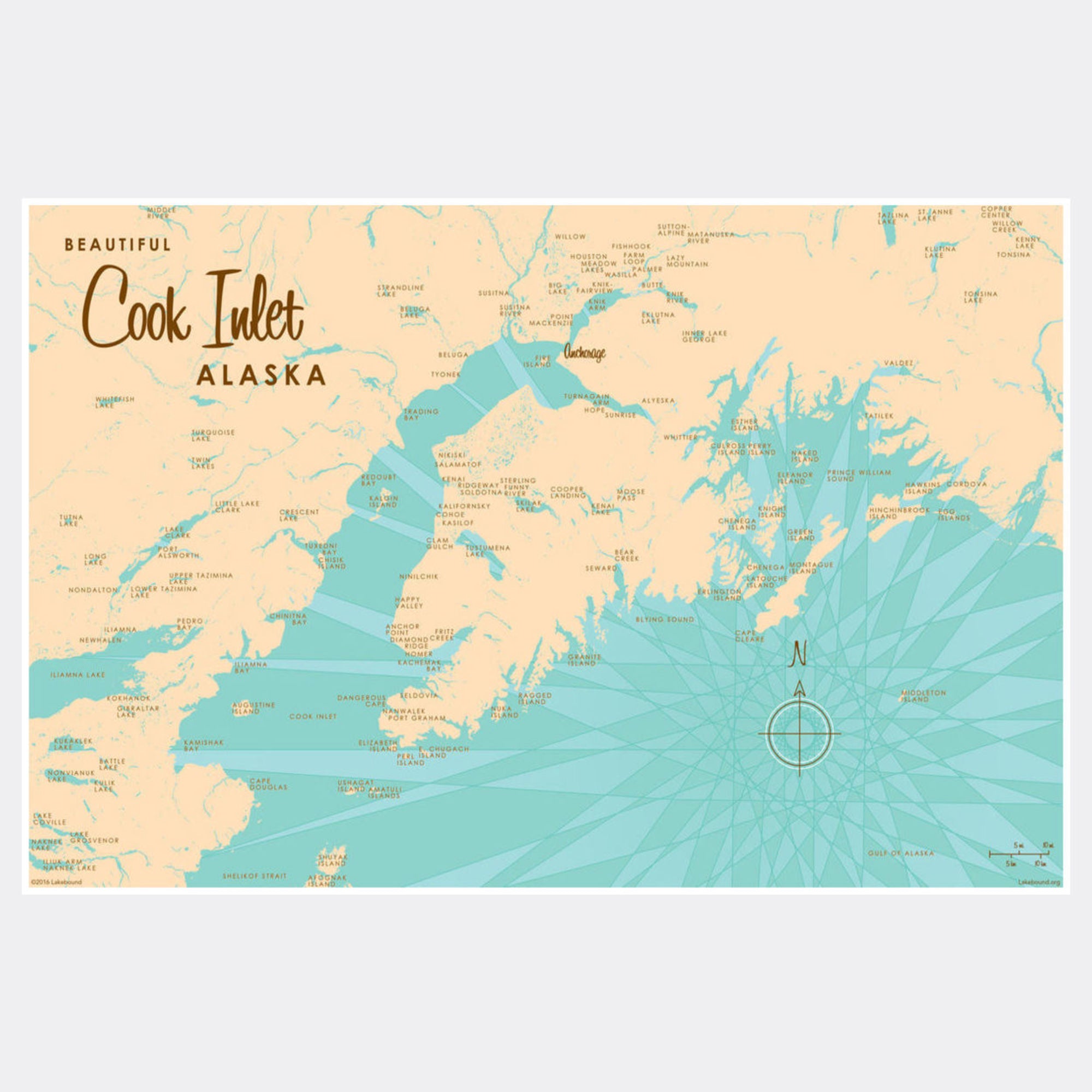 Cook Inlet Alaska, Paper Print