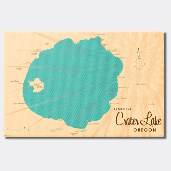 Crater Lake Oregon, Canvas Print