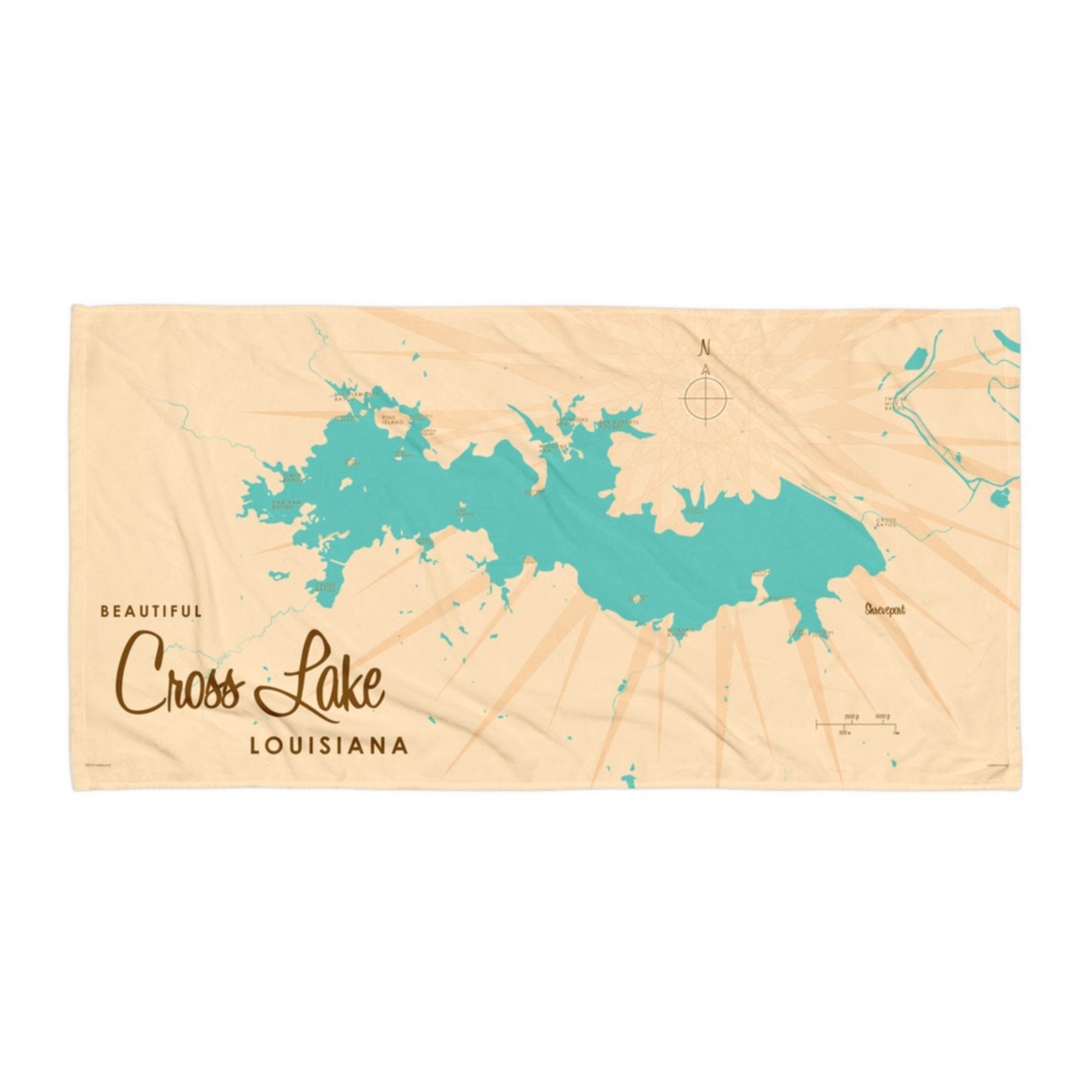 Cross Lake Louisiana Beach Towel