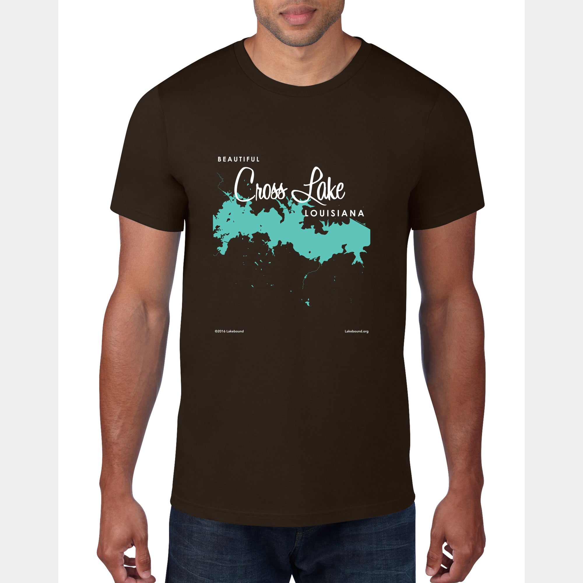 Cross Lake Louisiana, T-Shirt Large / Dark Heather Grey